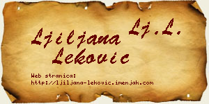 Ljiljana Leković vizit kartica